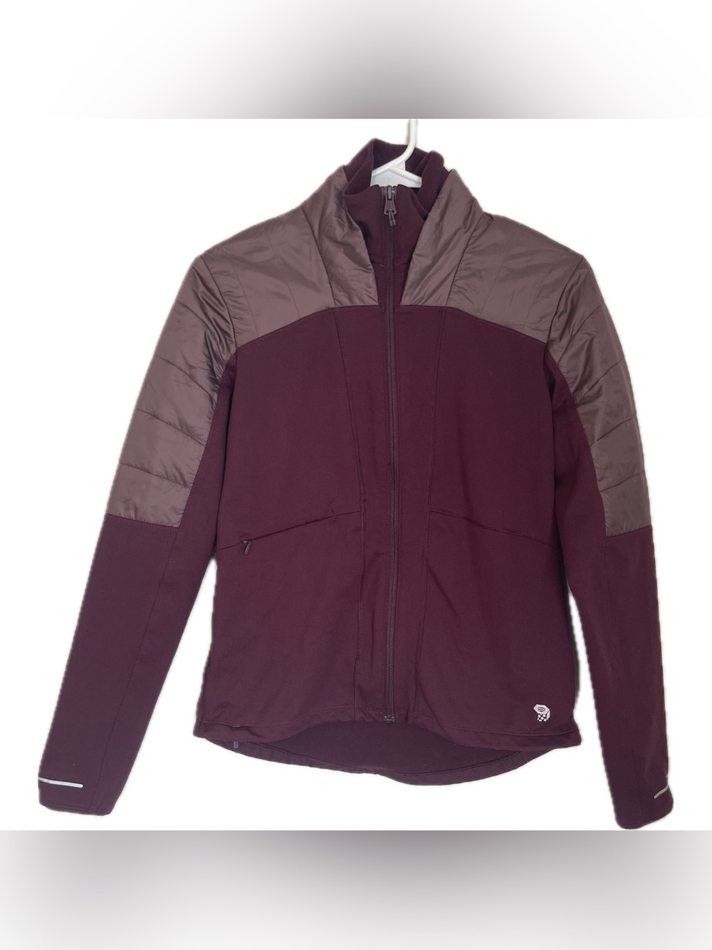 Mountain Hardwear Women’s Burgundy Hybrid Fleece Performance Jacket 080